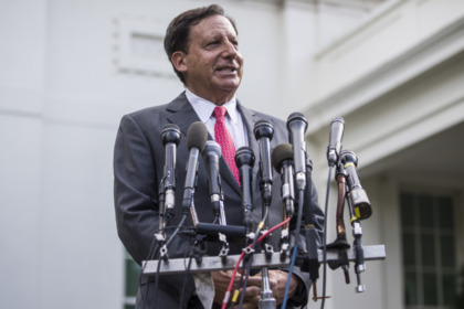 WASHINGTON, DC - MAY 09: Boston Red Sox Chairman Tom Werner speaks to members of the press at the White House May 9, 2019 in Washington, DC. President Donald Trump hosted the Boston Red Sox to honor their championship of the 2018 World Series. (Photo by Zach Gibson/Getty Images)