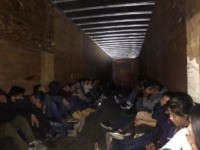 Laredo Sector Border Patrol agents arrest 33 migrants from China, Guatemala, Honduras, and Mexico from a tractor-trailer human smuggling attempt. (Photo: U.S. Border Patrol/Laredo Sector)