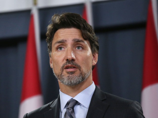 Canadian Prime Minister Justin Trudeau speaks at a press conference in Ottawa on January 1