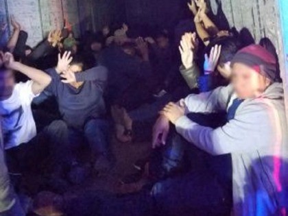 Laredo Sector Border Patrol agents rescue 63 migrants who were locked in a tractor-trailer by human smugglers. (Photo: U.S. Border Patrol/Laredo Sector)