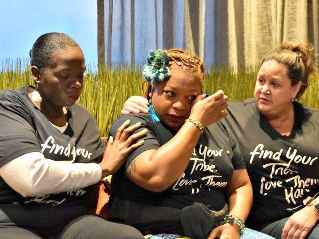 Annette Lancaster breaks down as she remembers being tasked with reconstituting aborted babies at a Planned Parenthood clinic where she worked. (Penny Starr/Breitbart News)