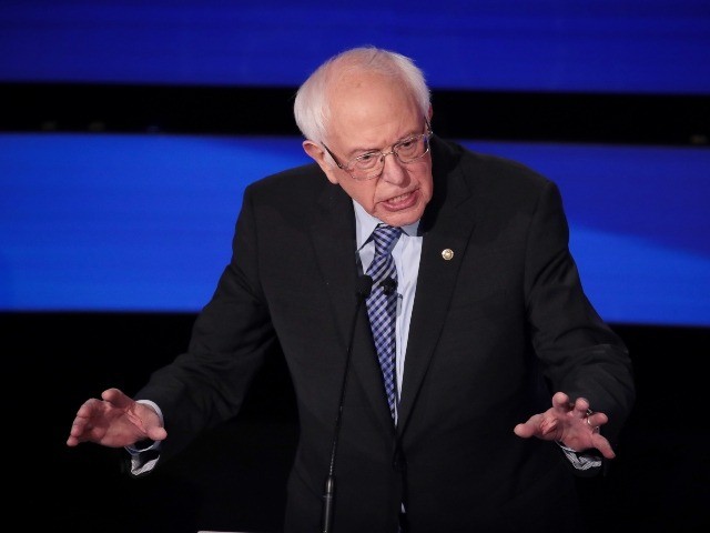 DES MOINES, IOWA - JANUARY 14: Sen. Bernie Sanders (I-VT) delivers his closing statement during the Democratic presidential primary debate at Drake University on January 14, 2020 in Des Moines, Iowa. Six candidates out of the field qualified for the first Democratic presidential primary debate of 2020, hosted by CNN …