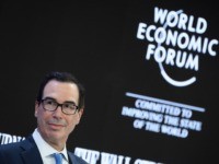US Treasury Secretary Steven Mnuchin attends a session at the Congress center during the World Economic Forum (WEF) annual meeting in Davos, on January 21, 2020. (Photo by Fabrice COFFRINI / AFP) (Photo by FABRICE COFFRINI/AFP via Getty Images)