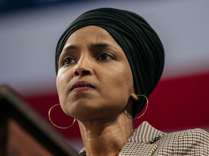 MINNEAPOLIS, MN - NOVEMBER 03: Representative Ilhan Omar (D-MN) speaks at a campaign rally