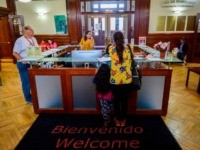 A woman and her daughter arrive at the office of the immigrants rights group CASA in Langley Park, Maryland on September 17, 2019. - Though she speaks little English, Yoana was calm when two officers from the US federal agency tasked with deporting undocumented people such as herself appeared outside …