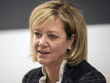 The ad prompted voters to call Jeanne Ives (pictured) to tell her that “her conservative policies are just too conservative for Illinois." | Rich Hein/Sun Times via AP Photo