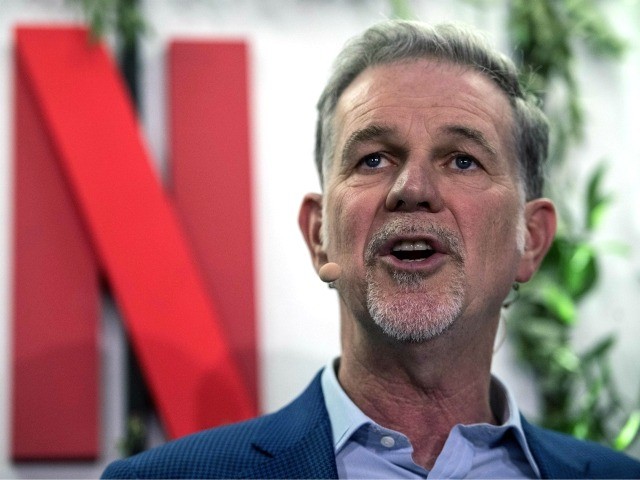 Co-founder and director of Netflix Reed Hastings delivers a speech as he inaugurates the new offices of Netflix France, in Paris on January 17, 2020. - Hastings announced some 20 French projects by Netflix on January 17, 2020. (Photo by Christophe ARCHAMBAULT / AFP) (Photo by CHRISTOPHE ARCHAMBAULT/AFP via Getty …