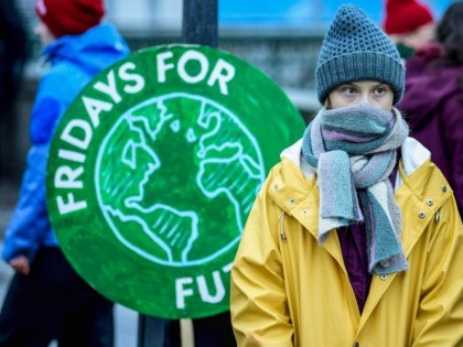 Swedish environmental activist Greta Thunberg attends a climate strike arrangd by the orga