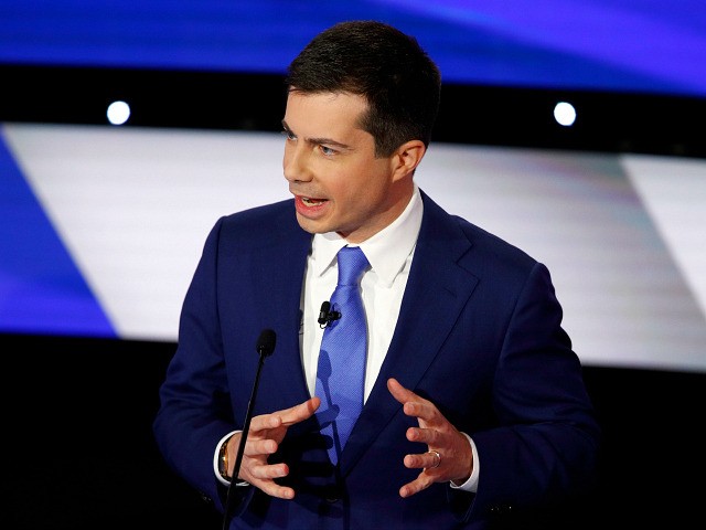 Democratic presidential candidate former South Bend Mayor Pete Buttigieg speaks Tuesday, J