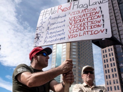 COLUMBUS, OH - SEPTEMBER 14: Gun owners and second amendment advocates gather at the Ohio State House to protest gun control legislation on September 14, 2019 in Columbus, Ohio. The group stood against red flag laws proposed by Ohio Governor Mike DeWine and national politicians in the wake of a …