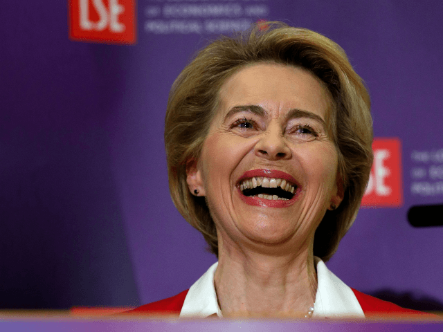 European Commission President Ursula von der Leyen delivers a keynote speech at the London School of Economics in London on January 8, 2020. - The EU's top official on Wednesday predicted "tough talks" with Britain on the sides' future relations after Brexit enters force after years of delays at the …