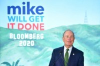 Presidential hopeful Michael Bloomberg addresses his supporters at the opening of a Los Angeles field office for his campaign on January 6, 2020