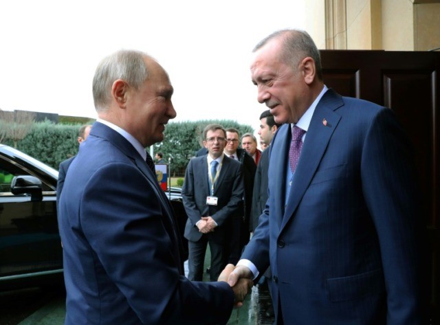 Erdogan, Putin inaugurate pipeline, discuss Libya, Syria