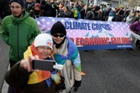 Climate activists march on Davos