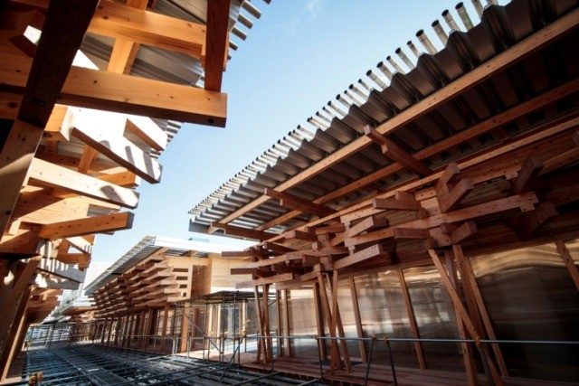 Tokyo 2020 unveils Olympic 'plaza' made from donated wood