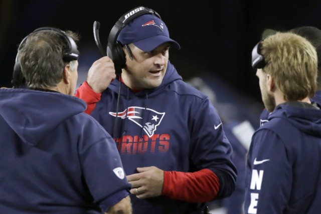 Giants Judge Football Joe Judge, Bill Belichick, Steve Belichick In this Oct. 10, 2019, file photo, New England Patriots special teams coach Joe Judge, center, speaks to head coach Bill Belichick, left, and safeties coach Steve Belichick, right, in the second half of an NFL football game in Foxborough, Mass. The New York Giants and Patriots assistant Joe Judge are working on a deal for him to become the team's head coach, a person familiar with the negotiations told The Associated Press The person spoke to the on condition of anonymity Tuesday, Jan. 7, 2020, because the deal is not done. (AP Photo/Elise Amendola, File) The Associated Press