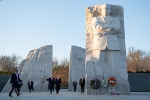 Trump, Pence honor Martin Luther King Jr. Day with memorial visit