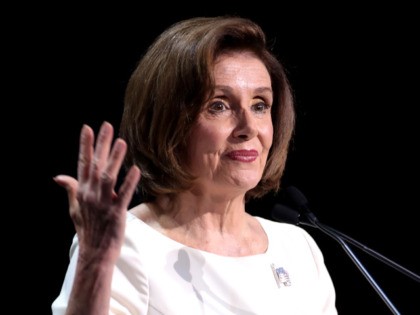 Speaker of the House Nancy Pelosi speaking with attendees at the 2019 California Democrati