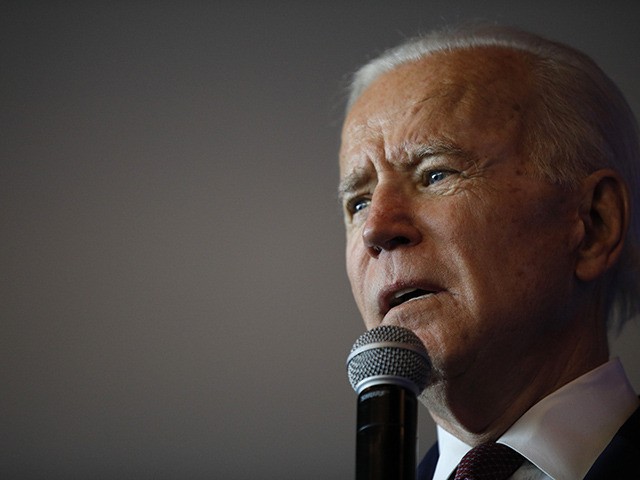 Democratic presidential candidate former Vice President Joe Biden speaks at the Nevada Bla
