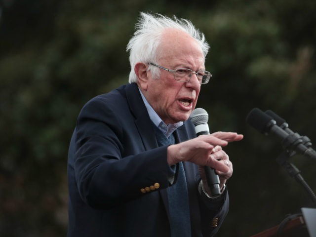Democratic presidential candidate Sen. Bernie Sanders (I-VT) speaks to guests during a campaign rally at Finlay Park on February 28, 2020 in Columbia, South Carolina. Voters in South Carolina will cast ballots to make their selection for the Democratic nominee for president on February 29. (Photo by Scott Olson/Getty Images)