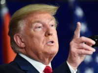 US President Donald Trump speaks during a press conference in New Delhi on February 25, 2020. (Photo by Mandel NGAN / AFP) (Photo by MANDEL NGAN/AFP via Getty Images)