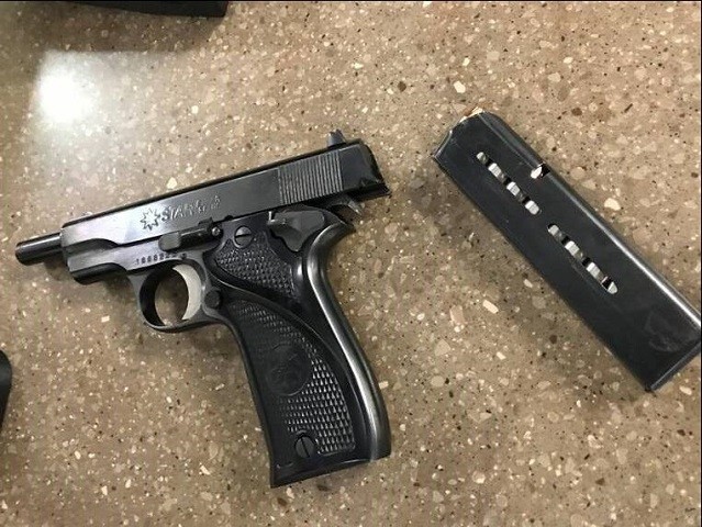 Del Rio Sector Border Patrol agents find a stolen .380 pistol on a previously deported Hon