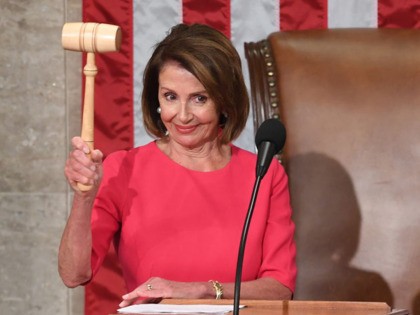 Incoming House Speaker Nancy Pelosi, D-CA, holds the gavel during the opening session of the 116th Congress at the US Capitol in Washington, DC, January 3, 2019. - Veteran Democratic lawmaker Nancy Pelosi was elected speaker of the House Thursday for the second time in her political career, a striking …