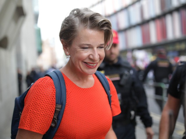 LONDON , UNITED KINGDOM - JULY 11: Katie Hopkins is seen as British far-right activist and former leader and founder of English Defence League (EDL), Tommy Robinson, whose real name is Stephen Yaxley-Lennon, arrives at the Old Bailey on July 11, 2019 in London, England. Tommy Robinson will be sentenced …