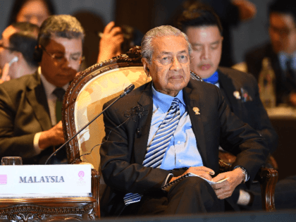 Malaysia's Prime Minister Mahathir Mohamad attends the 14th East Asia Summit in Bangkok on November 4, 2019, on the sidelines of the 35th Association of Southeast Asian Nations (ASEAN) Summit. (Photo by Manan VATSYAYANA / AFP) (Photo by MANAN VATSYAYANA/AFP via Getty Images)