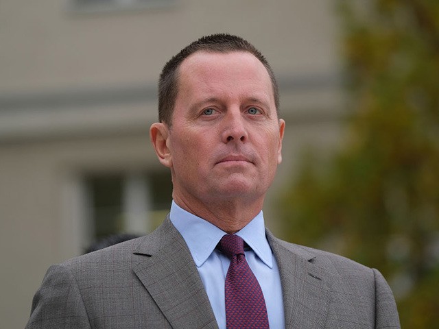 BERLIN, GERMANY - NOVEMBER 08: U.S. Ambassador to Germany Richard Grenell waits for the arrival of U.S. Secretary of State Mike Pompeo for talks with German Defense Minister Annegret Kramp-Karrenbauer at the Federal Defense Ministry on November 08, 2019 in Berlin, Germany. Pompeo is on a two-day visit to Germany …