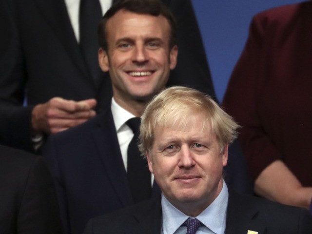 HERTFORD, ENGLAND - DECEMBER 04: President of France Emmanuel Macron and British Prime Min