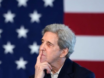 CEDAR RAPIDS, IOWA - DECEMBER 06: former Democratic presidential candidate John Kerry listens as Democratic presidential candidate former U.S. Vice president Joe Biden speaks during a campaign event December 6, 2019 in Cedar Rapids, Iowa. Kerry announced his endorsement of Biden yesterday with the Iowa caucuses less than two months …