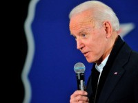 US Presidential candidate and former US Vice President Joe Biden addresses supporters and curious voters at the IBEW Local 490 in Concord, New Hampshire on February 4, 2020. - Democratic White House candidate Pete Buttigieg seized a shock lead in the chaotic Iowa caucuses, closely trailed by leftist senator Bernie …