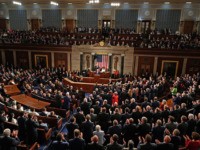 US President Donald Trump acknowledges the audience before delivering his State of the Union address at the US Capitol in Washington, DC, on February 4, 2020. (Photo by MANDEL NGAN / AFP) (Photo by MANDEL NGAN/AFP via Getty Images)