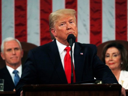 WASHINGTON, DC - FEBRUARY 04: President Donald Trump delivers the State of the Union addre