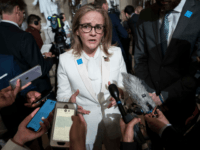 Rep. Madeleine Dean (D-PA) speaks to the press in Statuary Hall following the State of the Union on February 4, 2020 in Washington, DC. President Trump delivered his third State of the Union to the nation the night before the U.S. Senate is set to vote in his impeachment trial. …