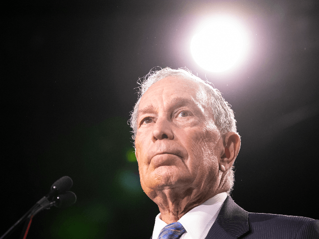 Democratic presidential candidate former New York City Mayor Mike Bloomberg delivers remar