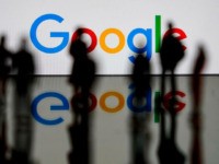 This illustration picture shows the US multinational technology and Internet-related services company Google logo on February 14, 2020 in Brussels. (Photo by Kenzo TRIBOUILLARD / AFP) (Photo by KENZO TRIBOUILLARD/AFP via Getty Images)