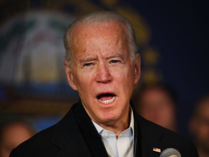 SOMERSWORTH, NEW HAMPSHIRE - FEBRUARY 05: Democratic presidential candidate former Vice President Joe Biden speaks at an event on February 05, 2020 in Somersworth, New Hampshire. Following his fourth-place finish in the Iowa Caucus, the former vice president is seeking to gather momentum for his candidacy in New Hampshire. (Photo …