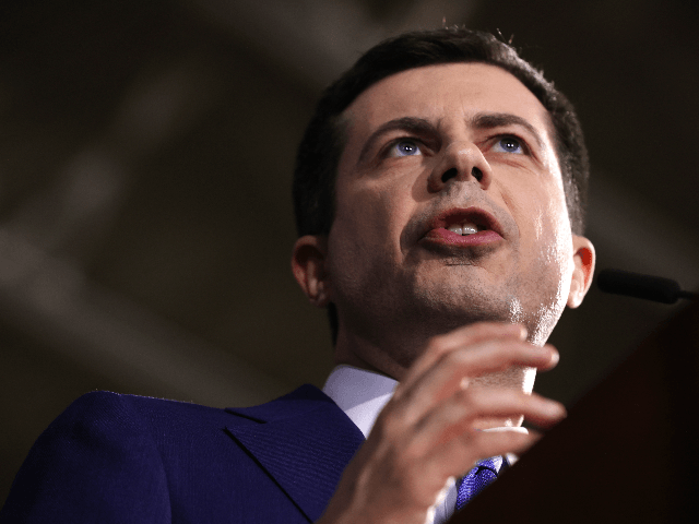 Democratic presidential candidate former South Bend, Indiana Mayor Pete Buttigieg speaks at his primary night watch party on February 11, 2020 in Nashua, New Hampshire. New Hampshire voters cast their ballots today in the first-in-the-nation presidential primary. (Photo by Win McNamee/Getty Images)