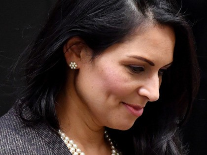 LONDON, ENGLAND - FEBRUARY 13: British Home Secretary Priti Patel leaves 10 Downing Street on February 13, 2020 in London, England. The Prime Minister makes adjustments to his Cabinet now Brexit has been completed. (Photo by Leon Neal/Getty Images)