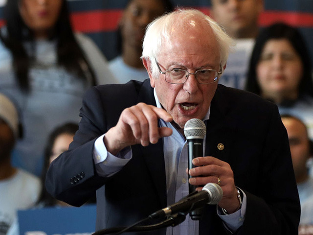 LAS VEGAS, NEVADA - FEBRUARY 15: Democratic presidential candidate Sen. Bernie Sanders (I-VT) speaks during a “Get Out the Early Vote Rally” at Desert Pines High School February 15, 2020 in Las Vegas, Nevada. Sen. Sanders continues to campaign for the upcoming Nevada Democratic presidential caucus. (Photo by Alex Wong/Getty …