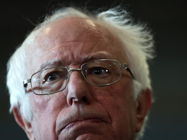 LAS VEGAS, NEVADA - FEBRUARY 15: Democratic presidential candidate Sen. Bernie Sanders (I-VT) pauses as he speaks during a “Get Out the Early Vote Rally” at Desert Pines High School February 15, 2020 in Las Vegas, Nevada. Sen. Sanders continues to campaign for the upcoming Nevada Democratic presidential caucus. (Photo …