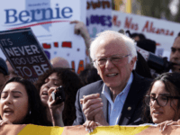 Joined by members of Make the Road Action and his supporters, Democratic presidential candidate Sen. Bernie Sanders (I-VT), participates in a “March to the Polls” February 15, 2020 in Las Vegas, Nevada. Sen. Sanders continues to campaign for the upcoming Nevada Democratic presidential caucus. (Photo by Alex Wong/Getty Images)