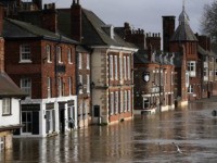 YORK, ENGLAND - FEBRUARY 17: Water levels in the River Ouse in York begin to recede on February 17, 2020 in York, England. Storm Dennis is the second named storm to bring extreme weather in a week and follows in the aftermath of Storm Ciara. (Photo by Ian Forsyth/Getty Images)