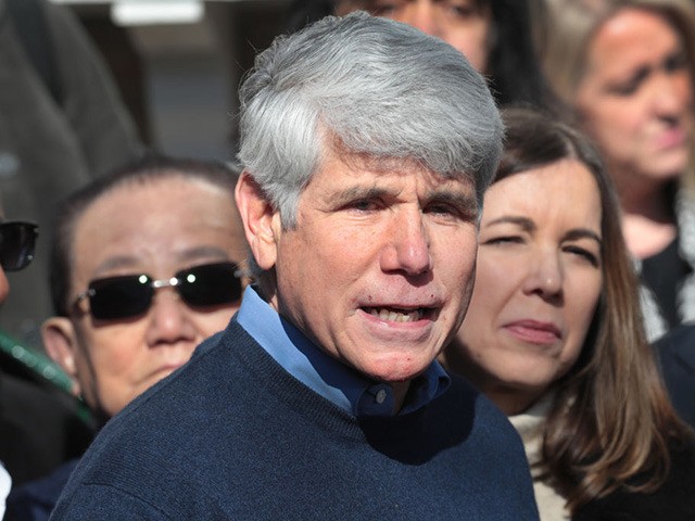 CHICAGO, ILLINOIS - FEBRUARY 19: With his wife Patti by his side, former Illinois Governor