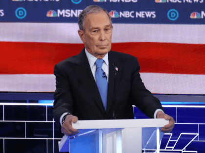 Democratic presidential candidate former New York City mayor Mike Bloomberg participates in the Democratic presidential primary debate at Paris Las Vegas on February 19, 2020 in Las Vegas, Nevada. Six candidates qualified for the third Democratic presidential primary debate of 2020, which comes just days before the Nevada caucuses on …