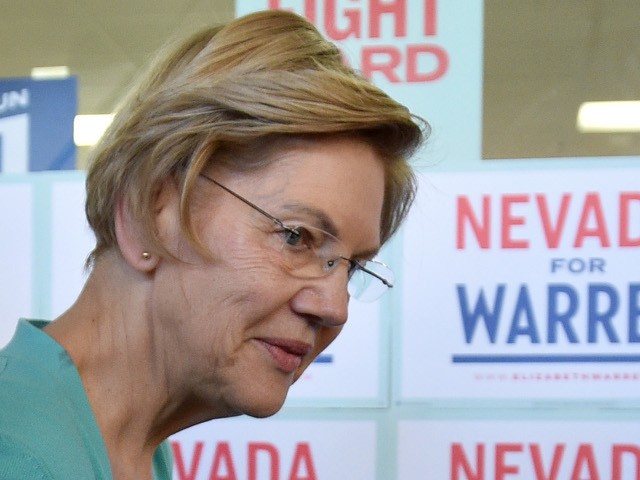 NORTH LAS VEGAS, NEVADA - FEBRUARY 20: Democratic presidential candidate Sen. Elizabeth Warren (D-MA) speaks with the media after a canvass kickoff event at one of her campaign offices on February 20, 2020 in North Las Vegas, Nevada. Nevada Democrats will hold their presidential caucuses on February 22, the third …