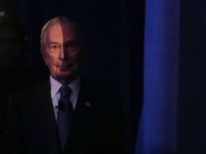 MCLEAN, VA - FEBRUARY 29: Democratic presidential candidate, former New York City mayor Mike Bloomberg waits behind a curtain to be introduced to speak during a rally held at the Hilton McLean Tysons Corner on February 29, 2020 in McLean, Virginia. Bloomberg is campaigning before voting starts on Super Tuesday, …