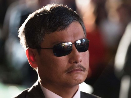 Former Lantos Human Right Prize recipient Chen Guangcheng, a Chinese lawyer and activist imprisoned for speaking out against forced abortions in rural China, attends the award ceremony for Vian Dakhil, an Iraqi lawmaker and internationally renowned activist who has been called the militant group ISIS's "most wanted" woman, as she …